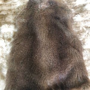 Faux fur vest!